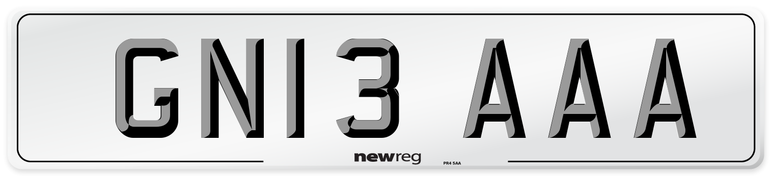 GN13 AAA Number Plate from New Reg